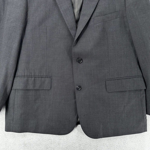 Baroni Sport Coat Mens 44 SHORT Super 150 Wool Blazer Jacket Gray - Picture 5 of 14